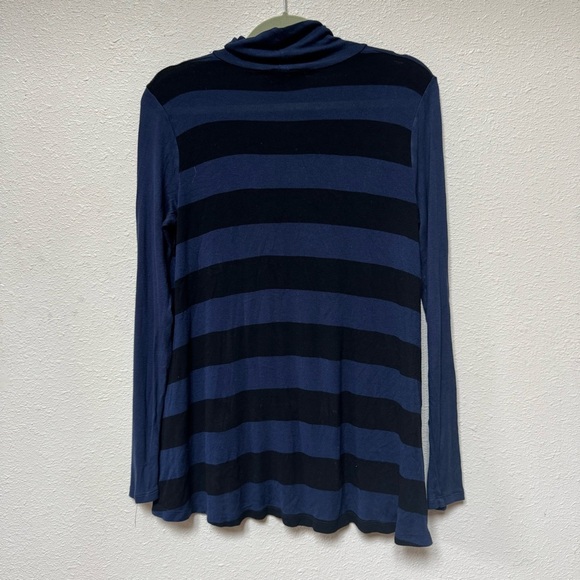 Three dots Navy and Black Turtleneck Sweater - Picture 3 of 5